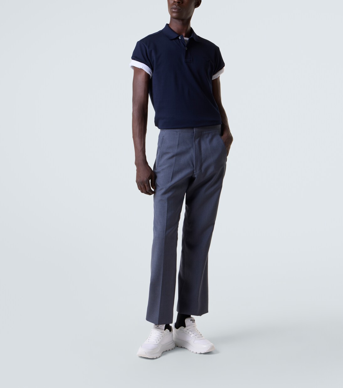 Re-Nylon and leather sneakers | Prada