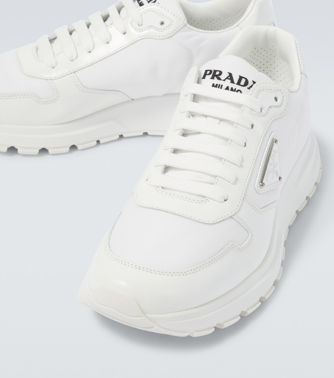 Re-Nylon and leather sneakers | Prada