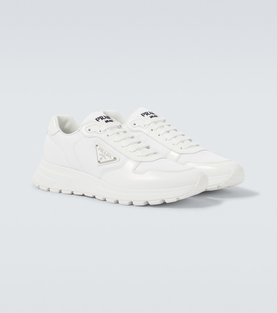 Re-Nylon and leather sneakers | Prada