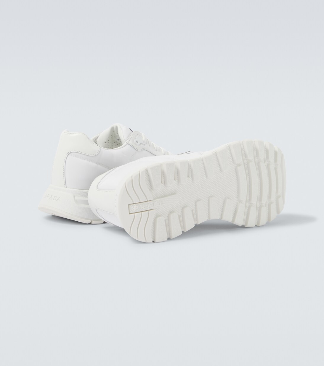 Re-Nylon and leather sneakers | Prada