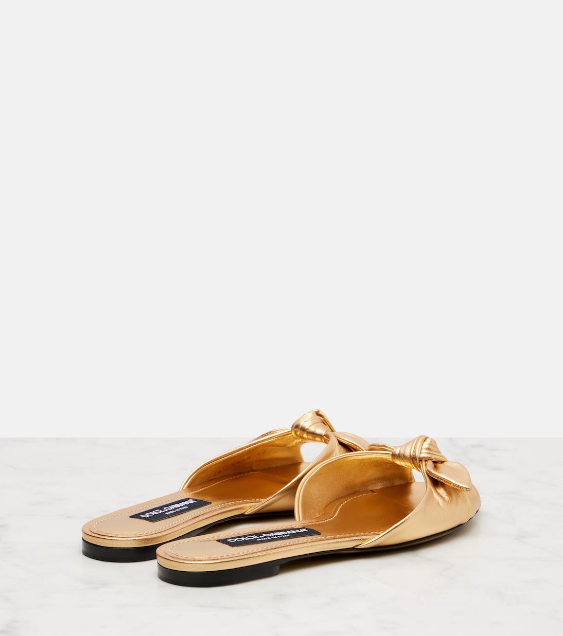 Metallic leather slides | Dolce&Gabbana