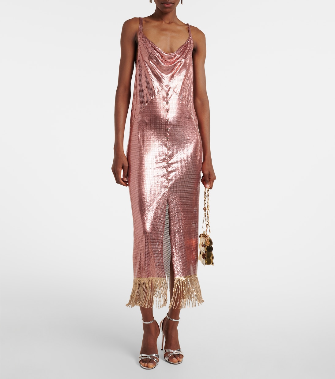 You and I metallic leather sandals | Aquazzura