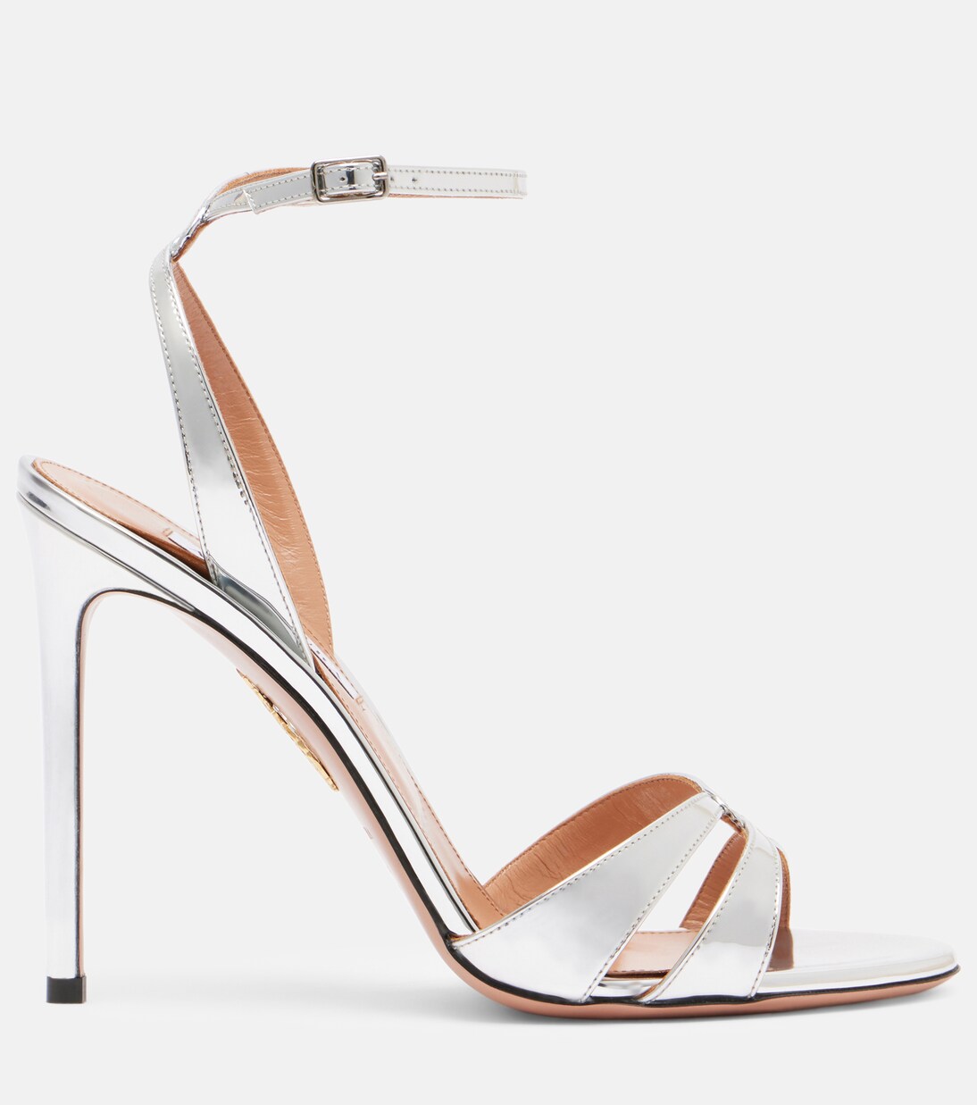 You and I metallic leather sandals | Aquazzura