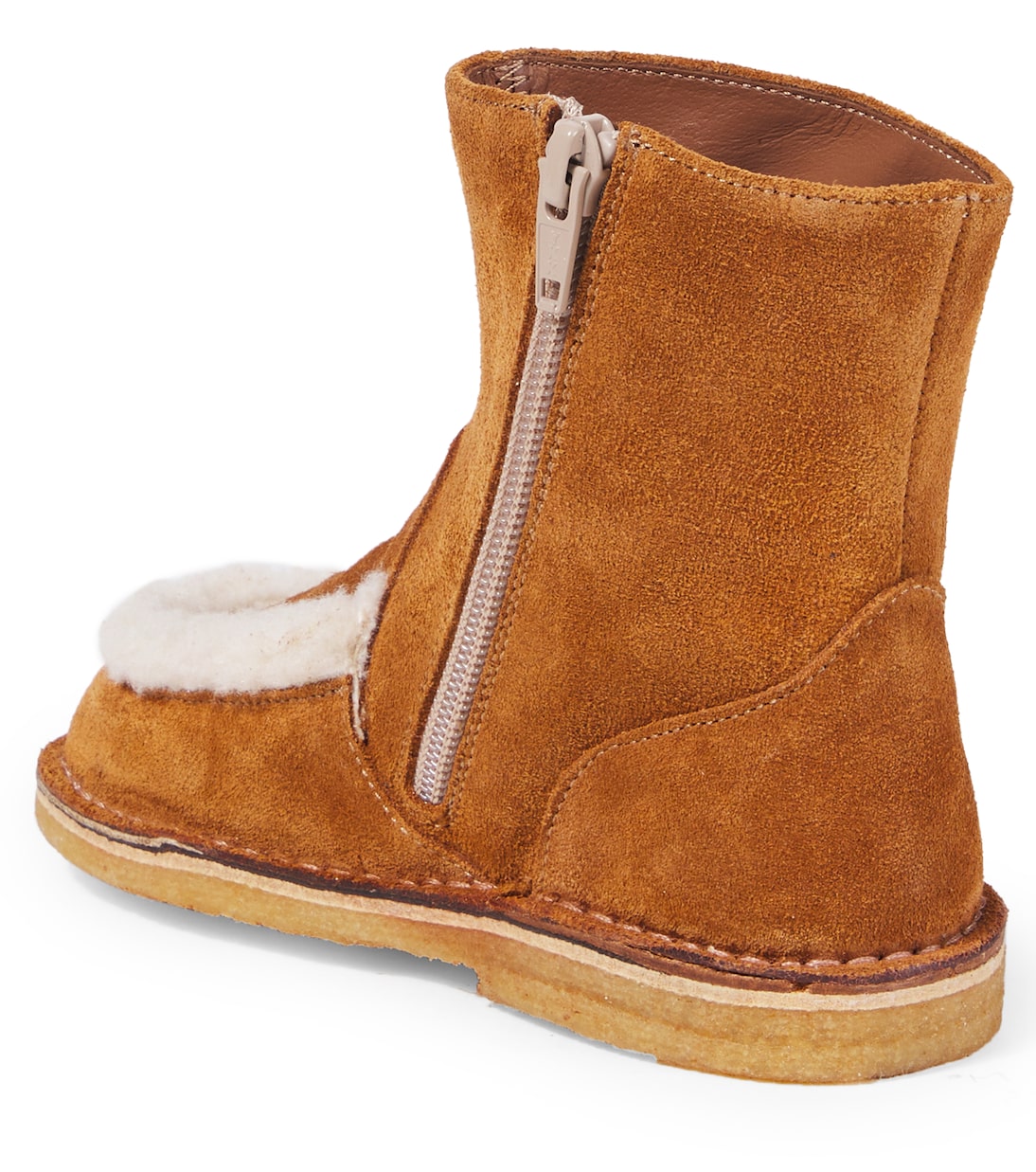Shearling-trimmed suede boots | PèPè