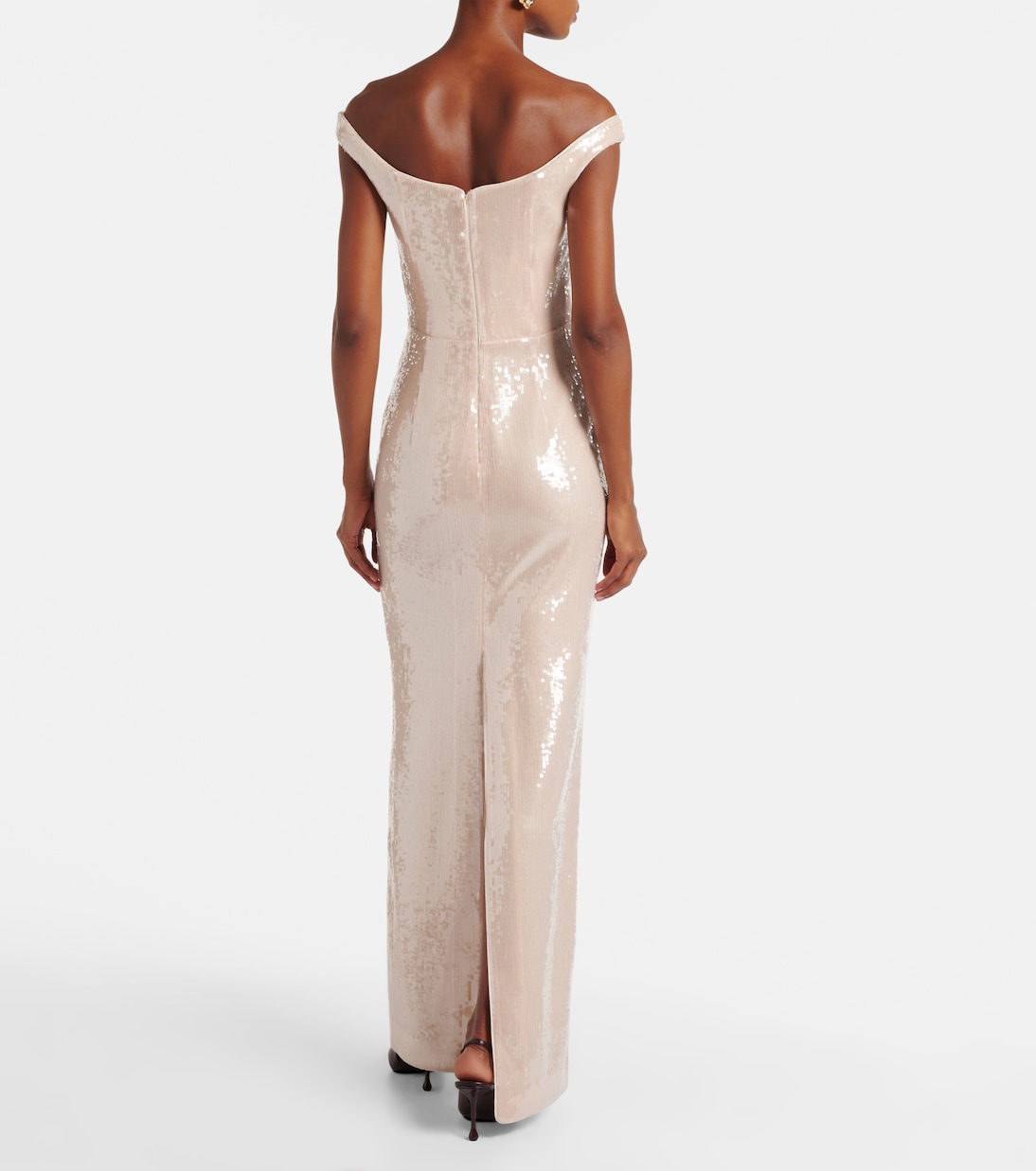 Off-Shoulder-Robe mit Pailletten | Roland Mouret