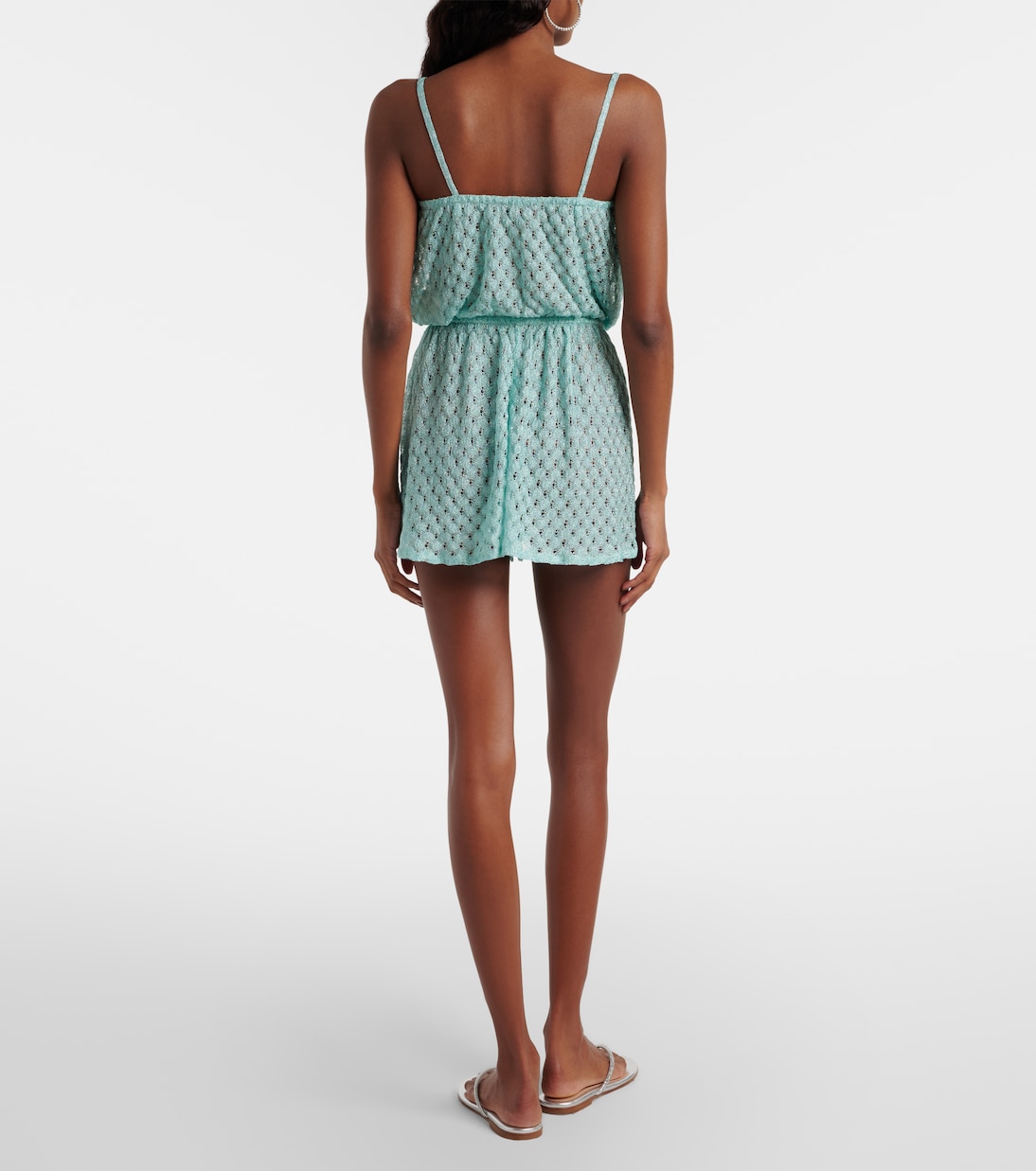 Open-knit lamé romper | Missoni