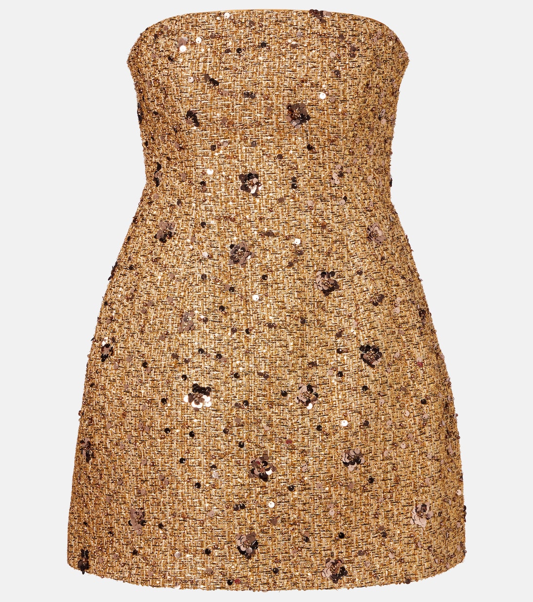 Bustier-Kleid Kit aus Tweed mit Pailletten | Simkhai
