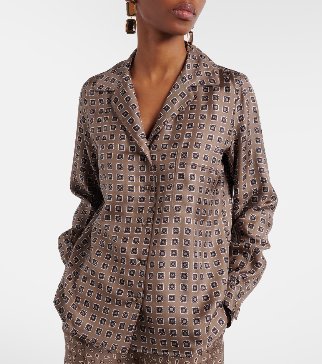 Disco printed silk twill shirt  | Max Mara
