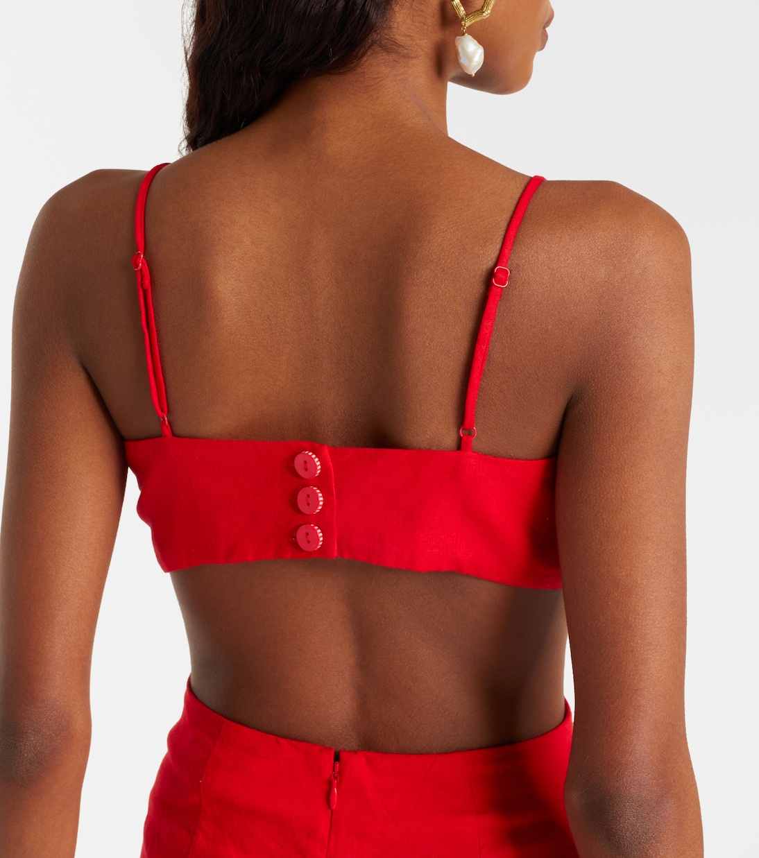 Minikleid Red Flower aus einem Leinengemisch | Farm Rio