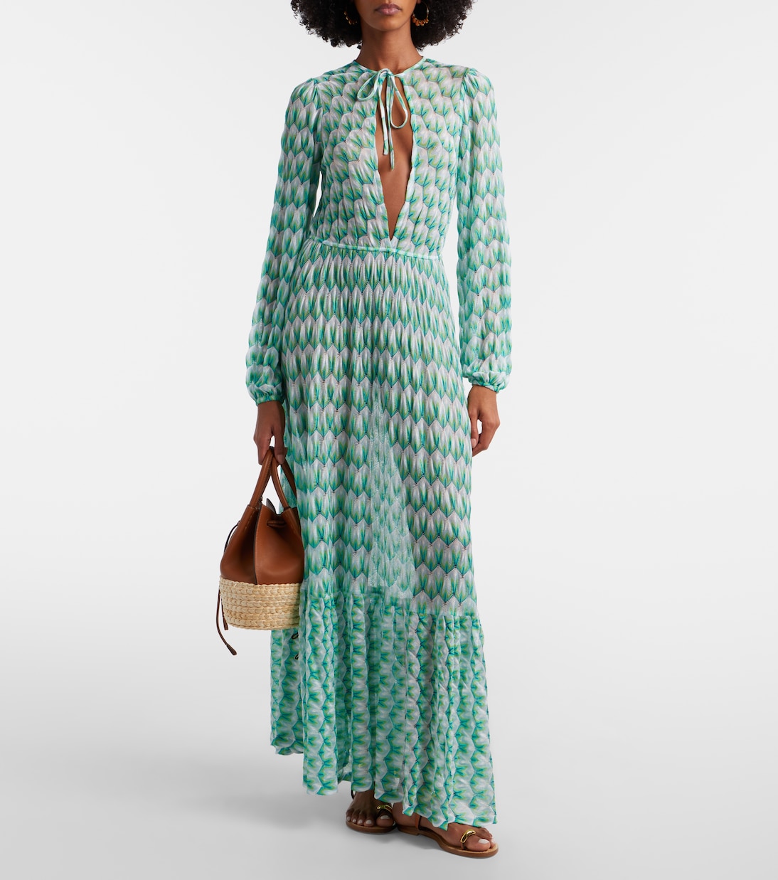 Open-knit cutout maxi dress | Missoni