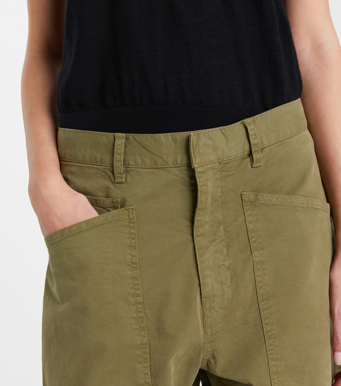 Shon cotton twill barrel-leg pants | Nili Lotan