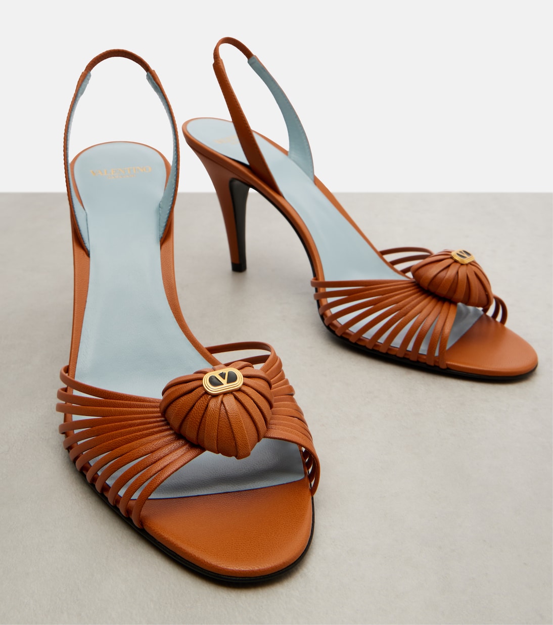 Slingback-Sandalen Royal 85 aus Leder | Valentino Garavani