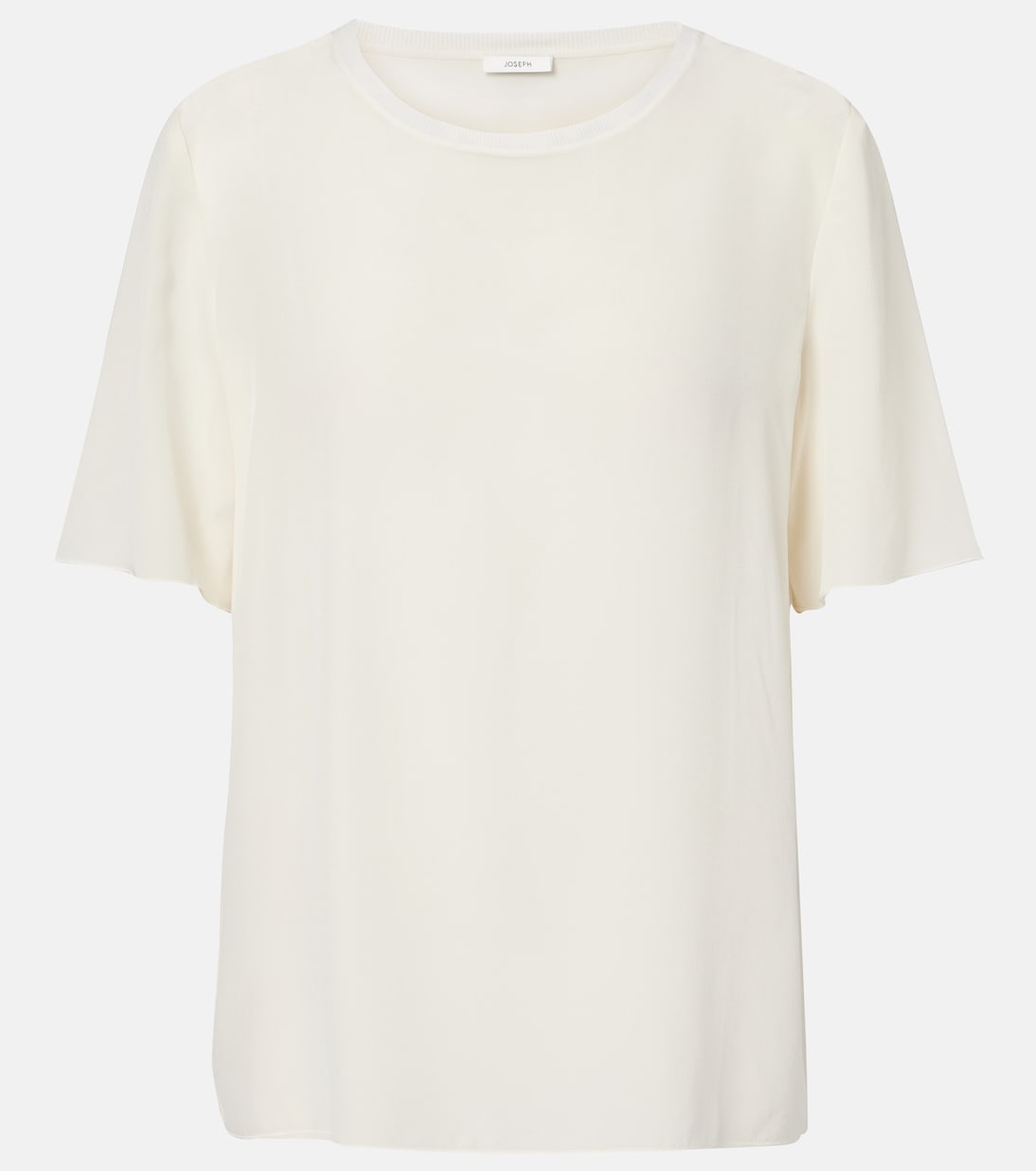 Rubin silk crêpe de soie T-shirt | Joseph