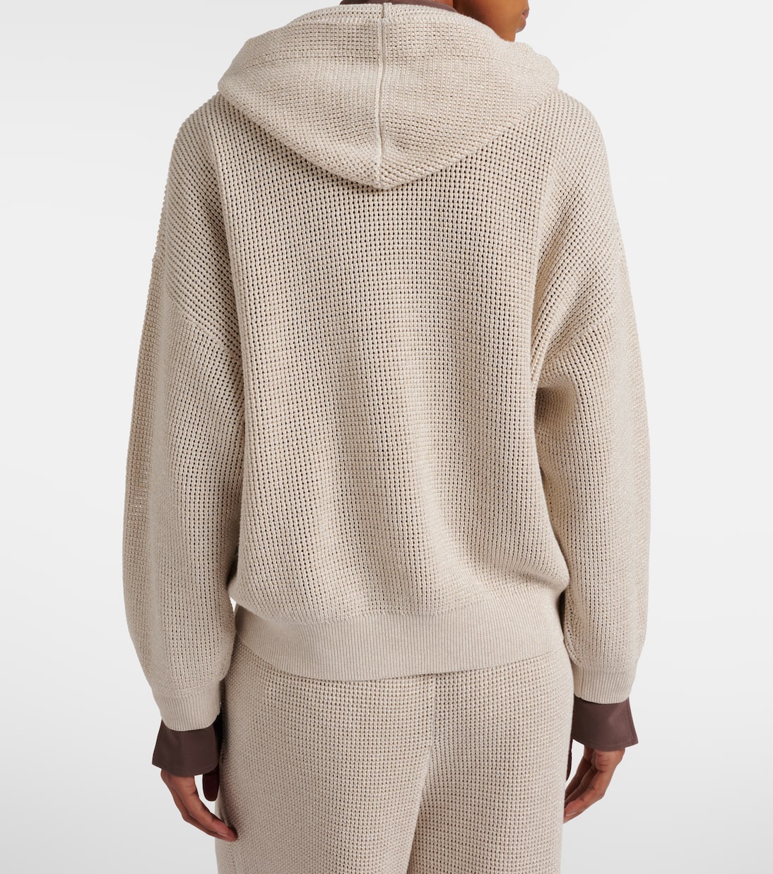 Kapuzenjacke aus Lamé | Brunello Cucinelli