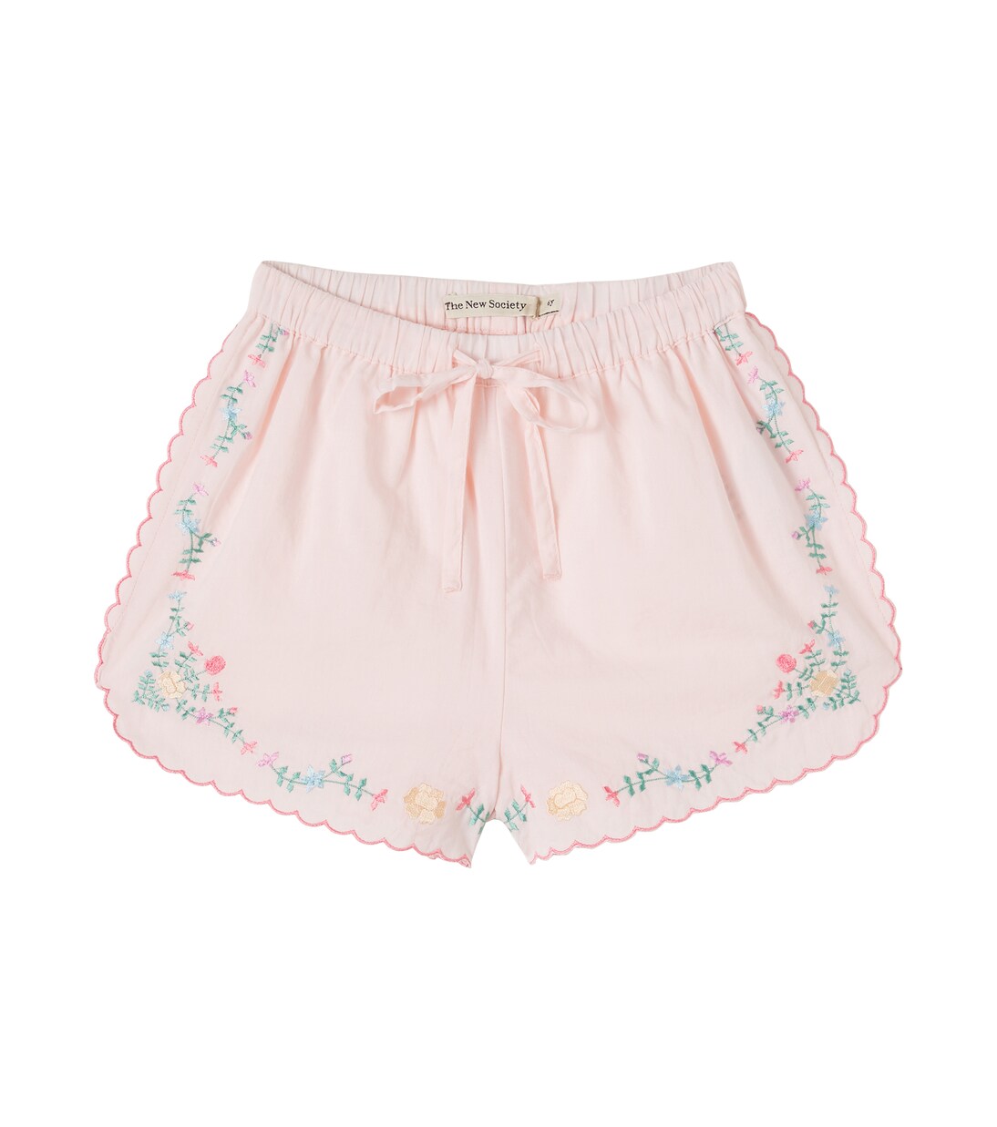 Orchid floral embroidered cotton shorts | The New Society