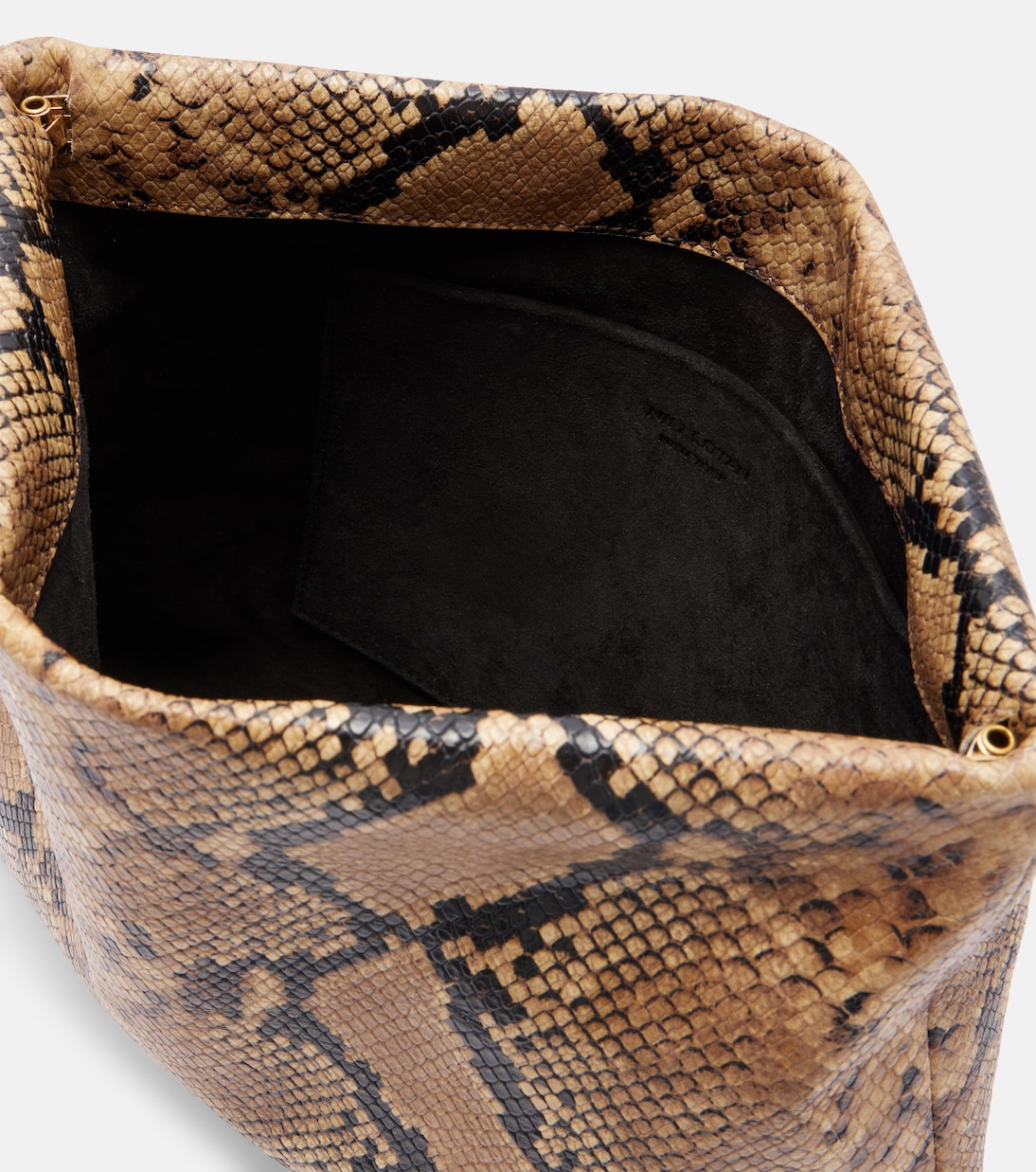Jerry Small snake-print leather clutch | Nili Lotan