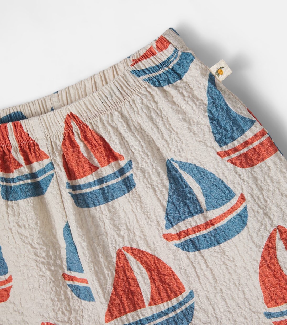 Bedruckte Shorts Elliot aus Baumwoll-Seersucker | Konges Sløjd