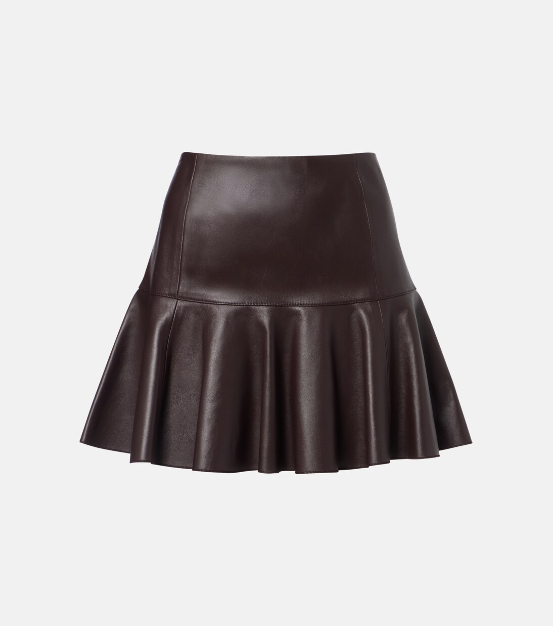 Pleated leather miniskirt | Alaïa