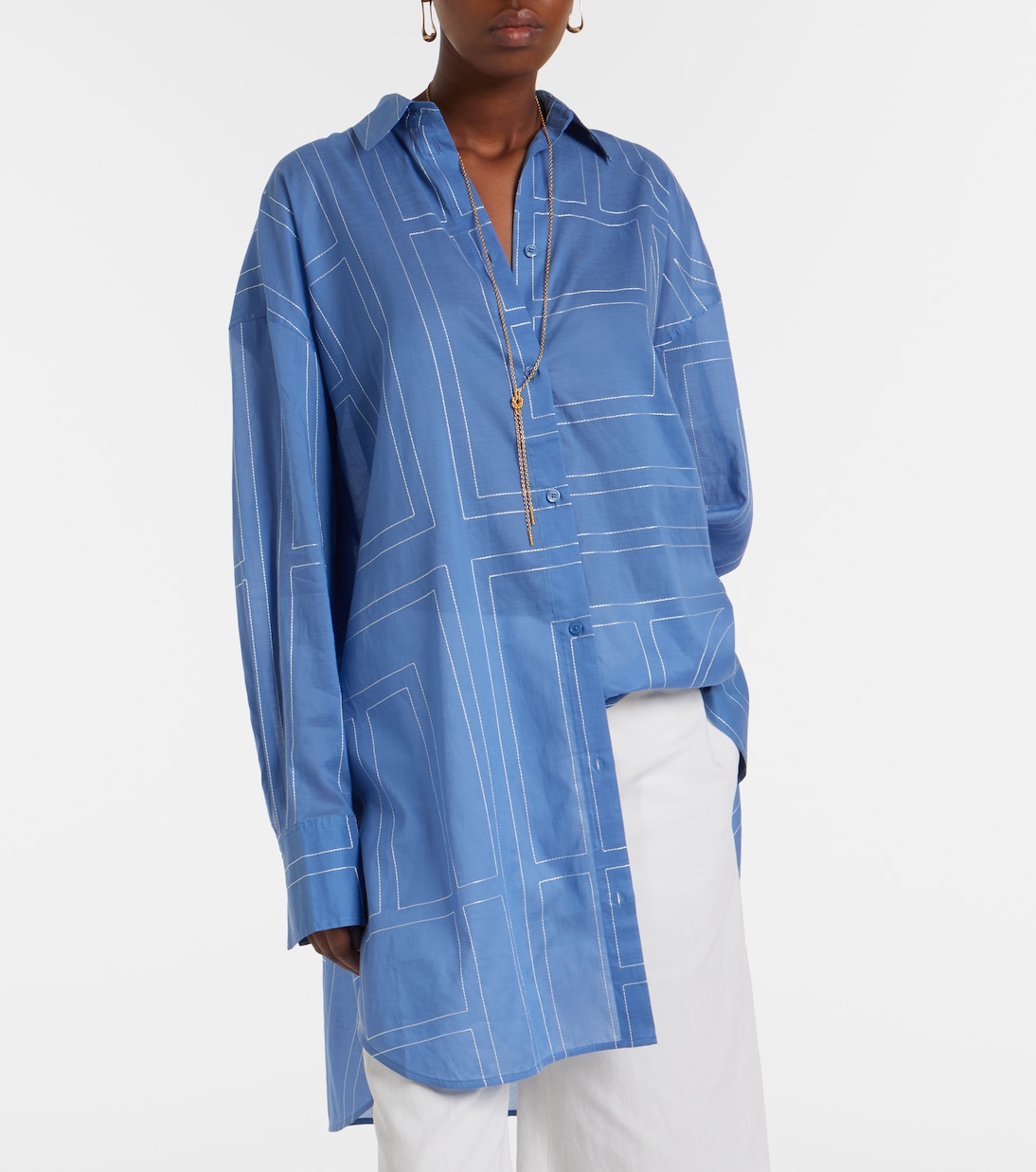 Camicia in misto cotone con ricamo | Toteme