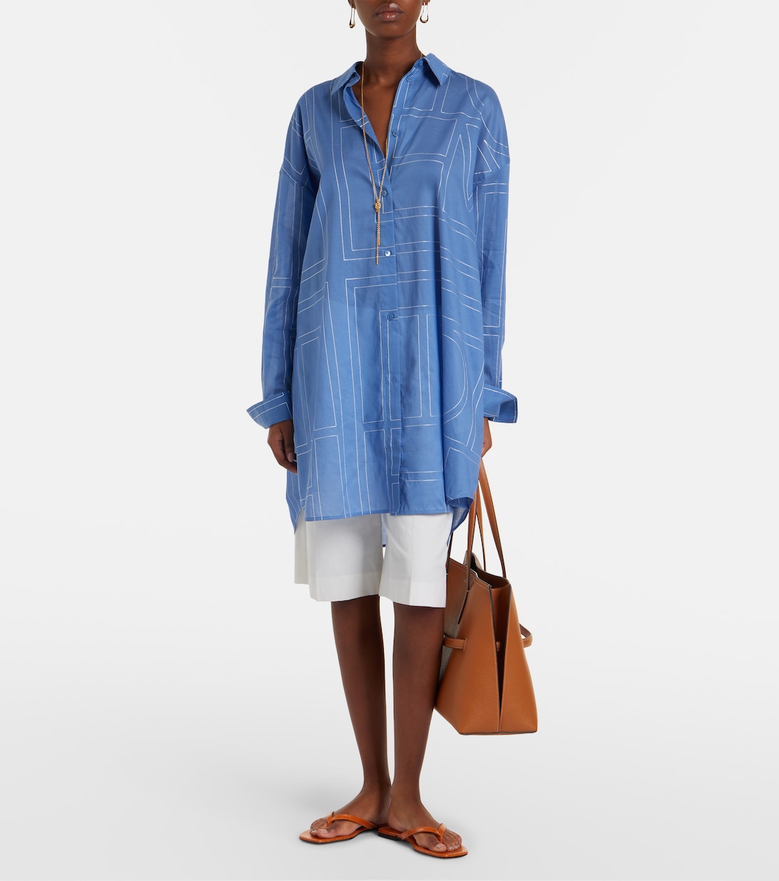 Camicia in misto cotone con ricamo | Toteme