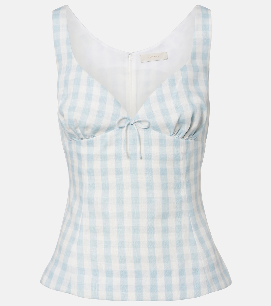 Martuba gingham linen top | Faithfull