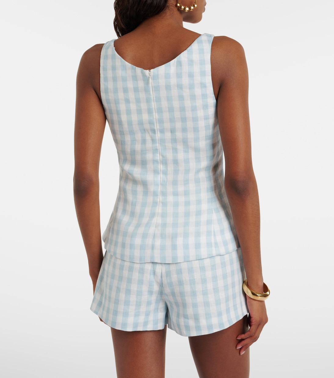 Martuba gingham linen top | Faithfull