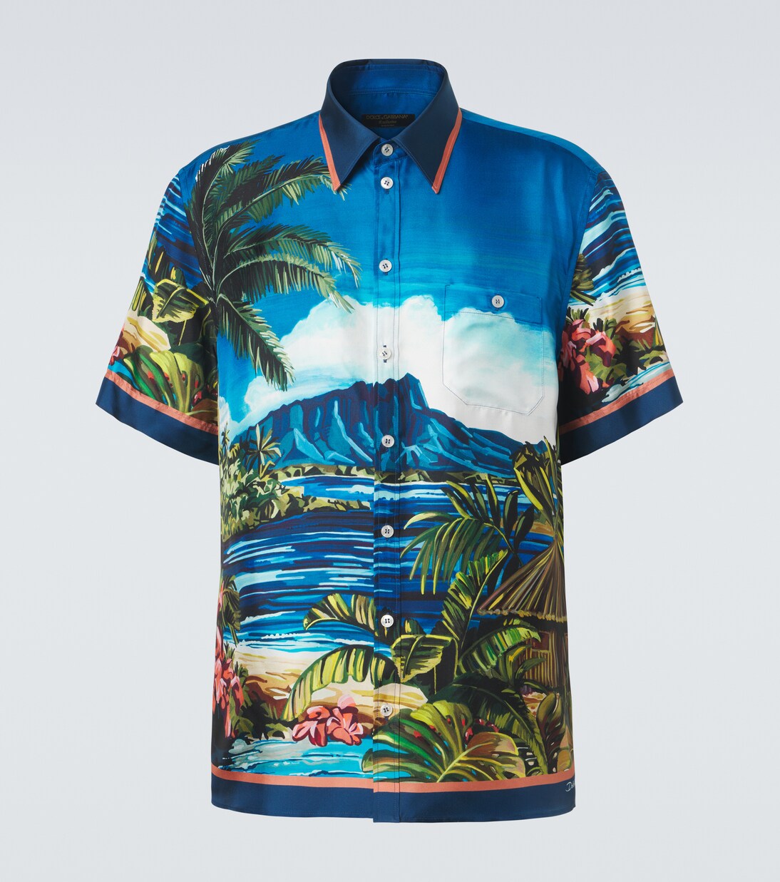 Printed silk twill shirt | Dolce&Gabbana