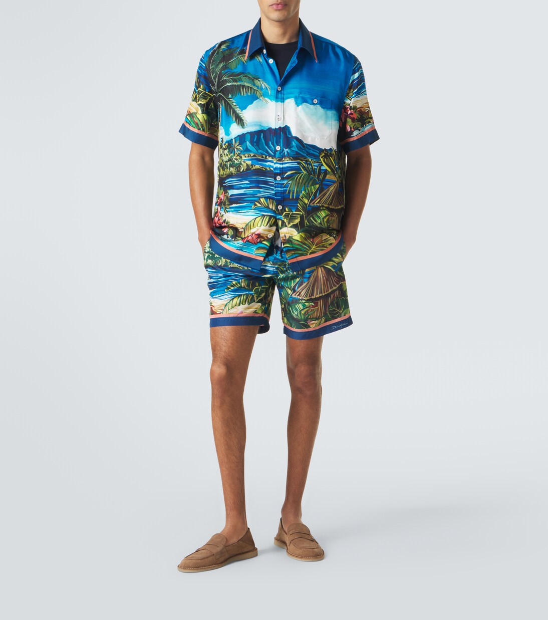 Printed silk twill shirt | Dolce&Gabbana
