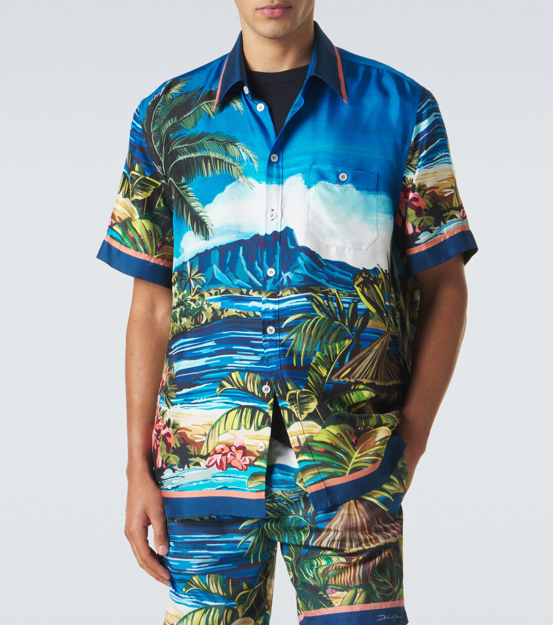 Printed silk twill shirt | Dolce&Gabbana