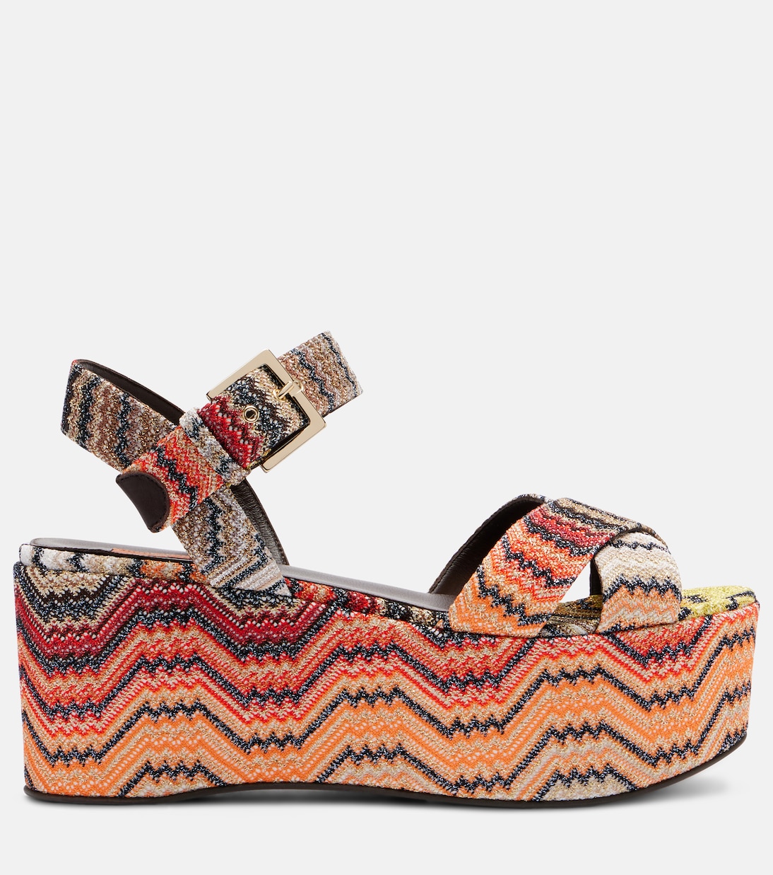 Julia Zigzag lamé platform sandals | Missoni