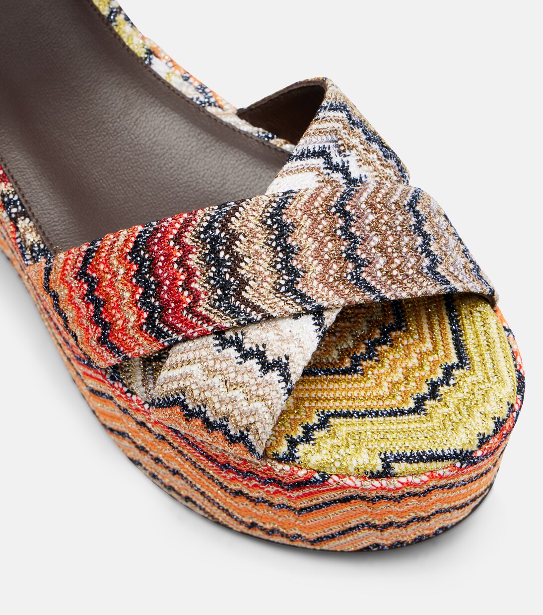 Julia Zigzag lamé platform sandals | Missoni