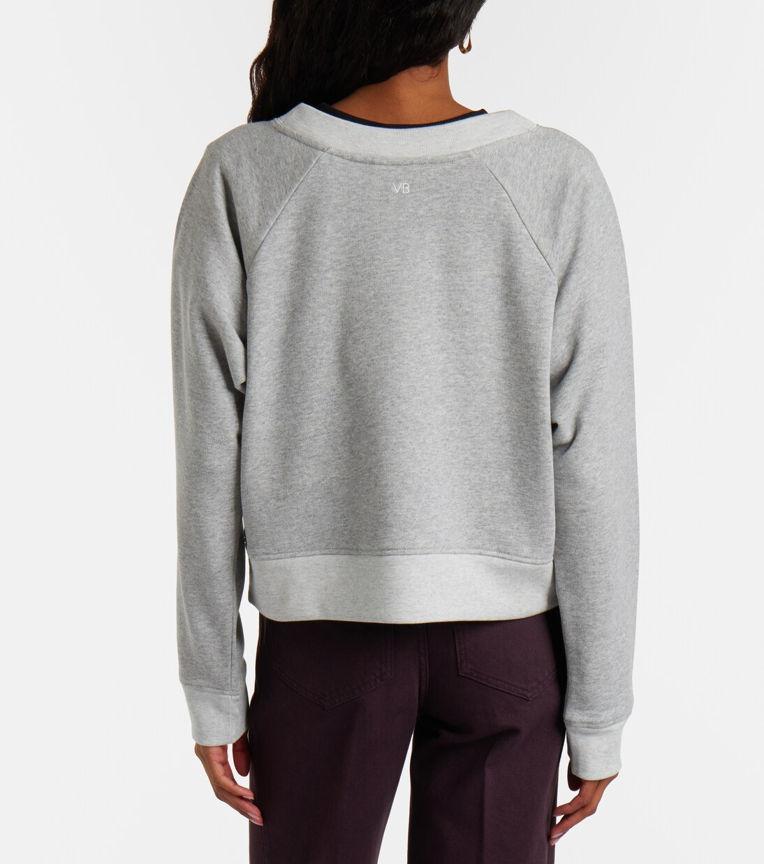 Felpa in jersey di misto cotone con stampa | Victoria Beckham