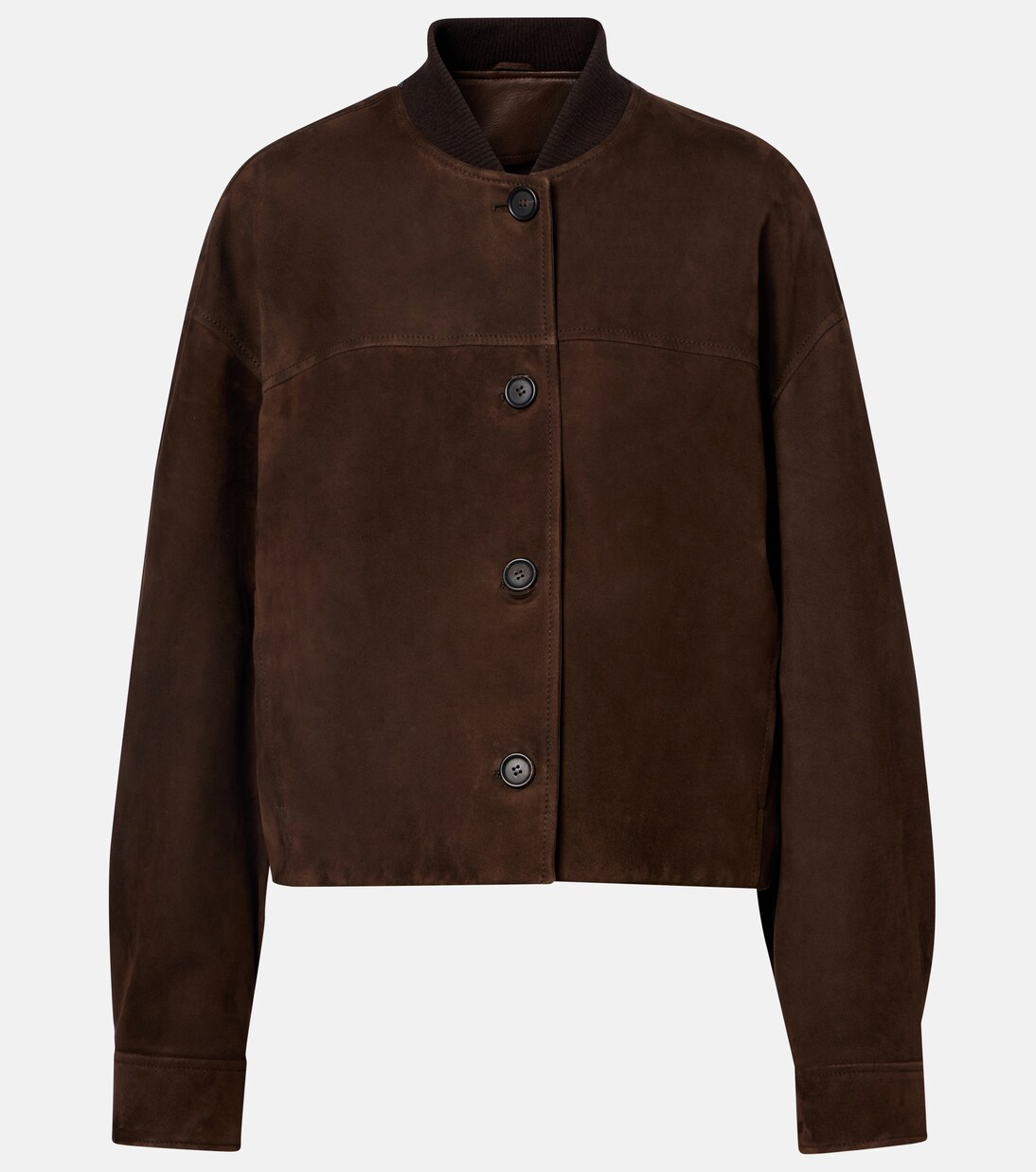 Cropped suede jacket | Brunello Cucinelli