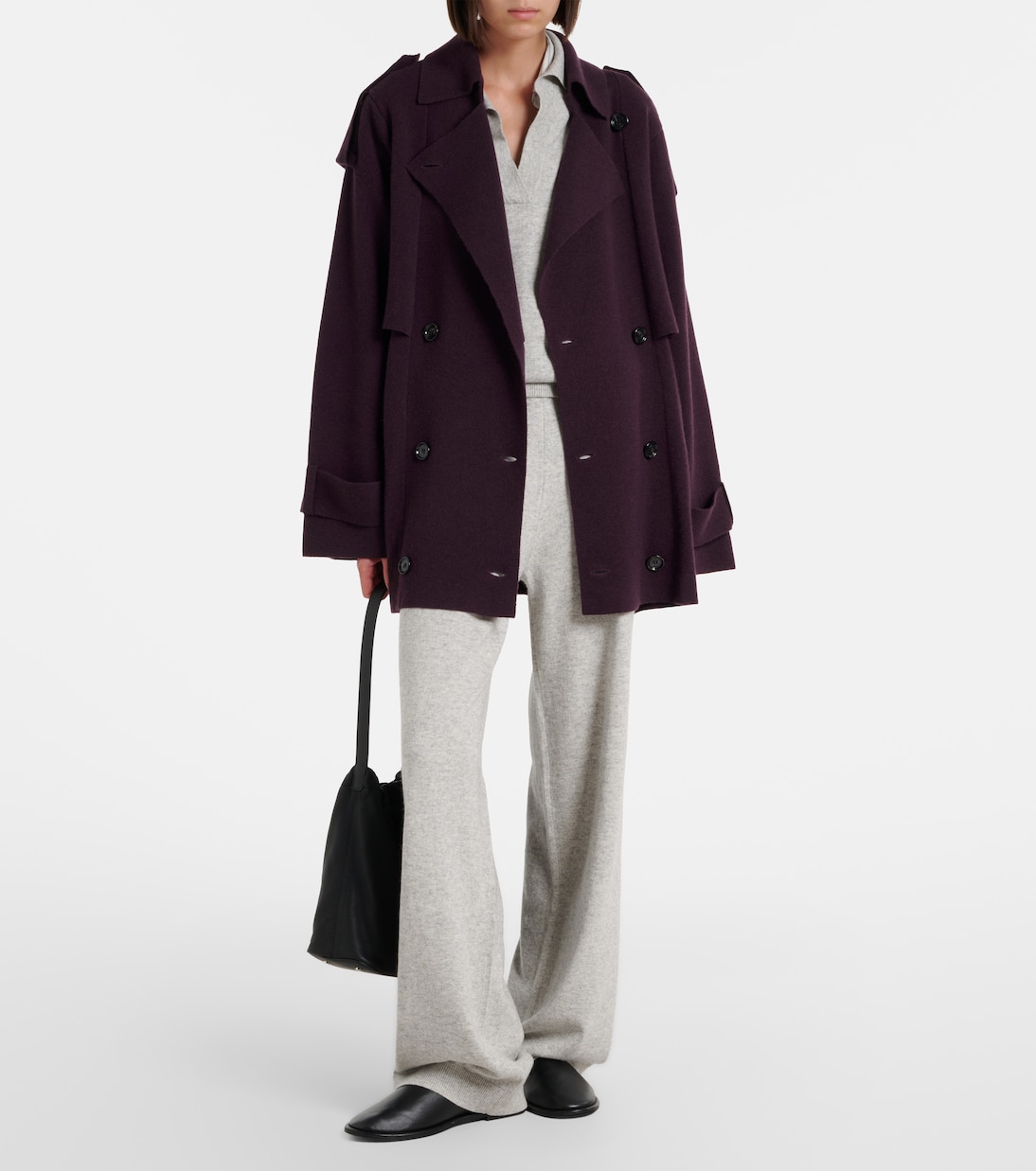 Cotton and cashmere wide-leg pants | Jardin des Orangers