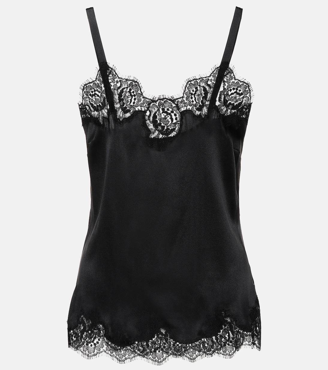 Lace-trimmed satin camisole | Dolce&Gabbana