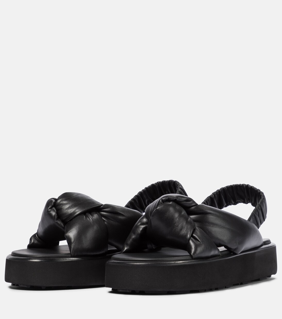 Sandales à plateforme en cuir matelassé | Miu Miu