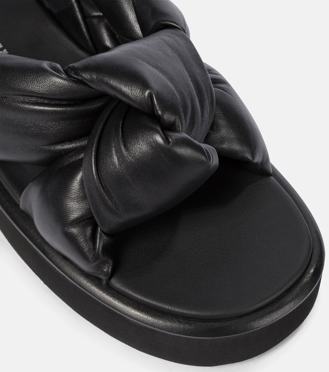 Sandales à plateforme en cuir matelassé | Miu Miu