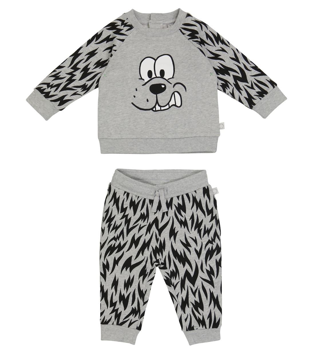 Baby dog-print cotton fleece tracksuit | Stella McCartney Kids