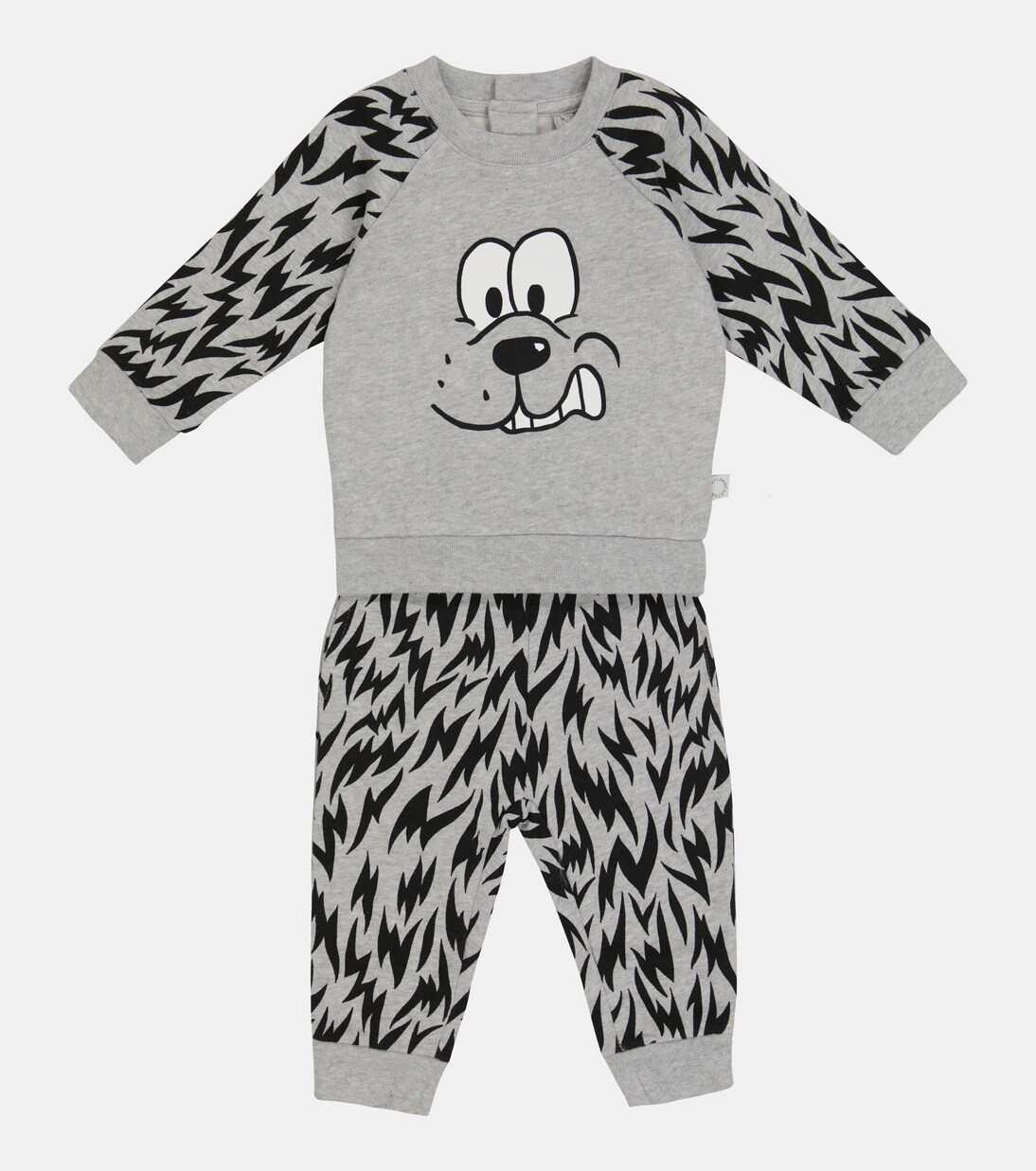 Baby dog-print cotton fleece tracksuit | Stella McCartney Kids