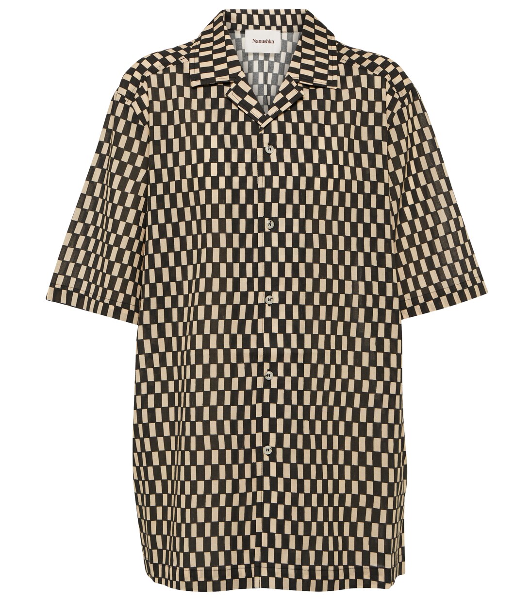 Top Maitho en coton à carreaux | Nanushka