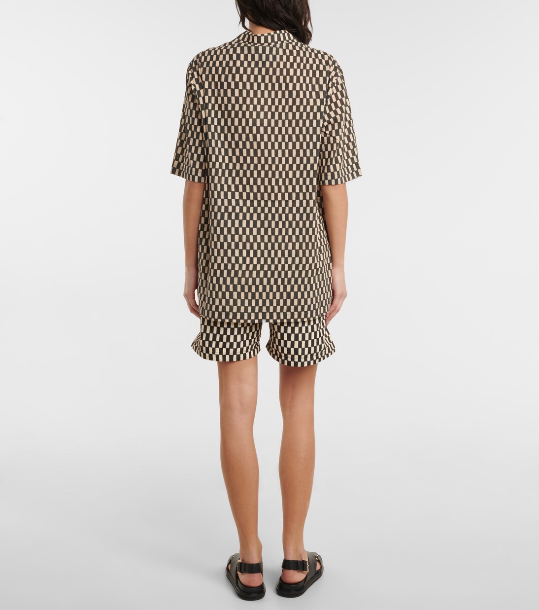 Top Maitho en coton à carreaux | Nanushka