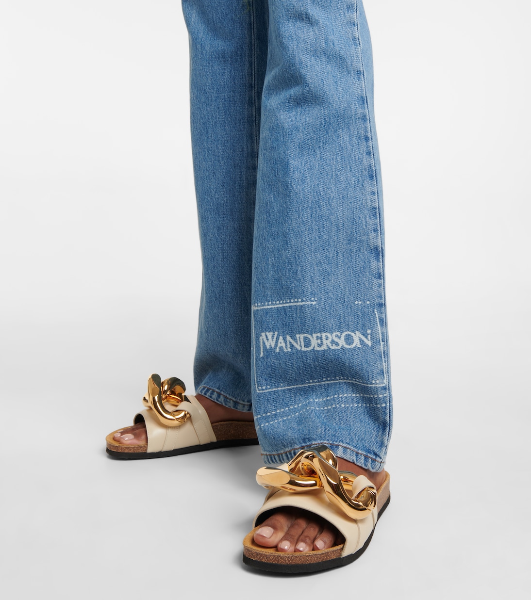 Verzierte Pantoletten aus Leder | JW Anderson