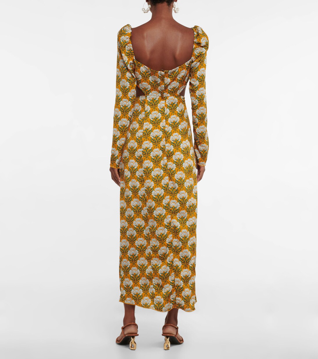 Robe longue Cuarzo à fleurs | Agua by Agua Bendita