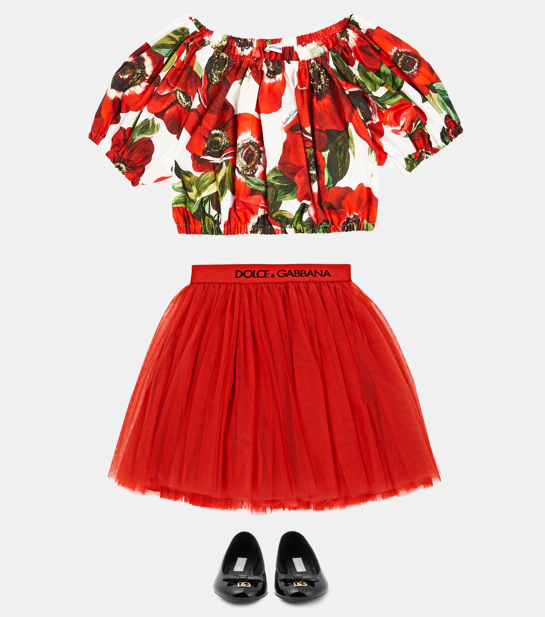 Jupe en tulle à logo | Dolce&Gabbana Kids