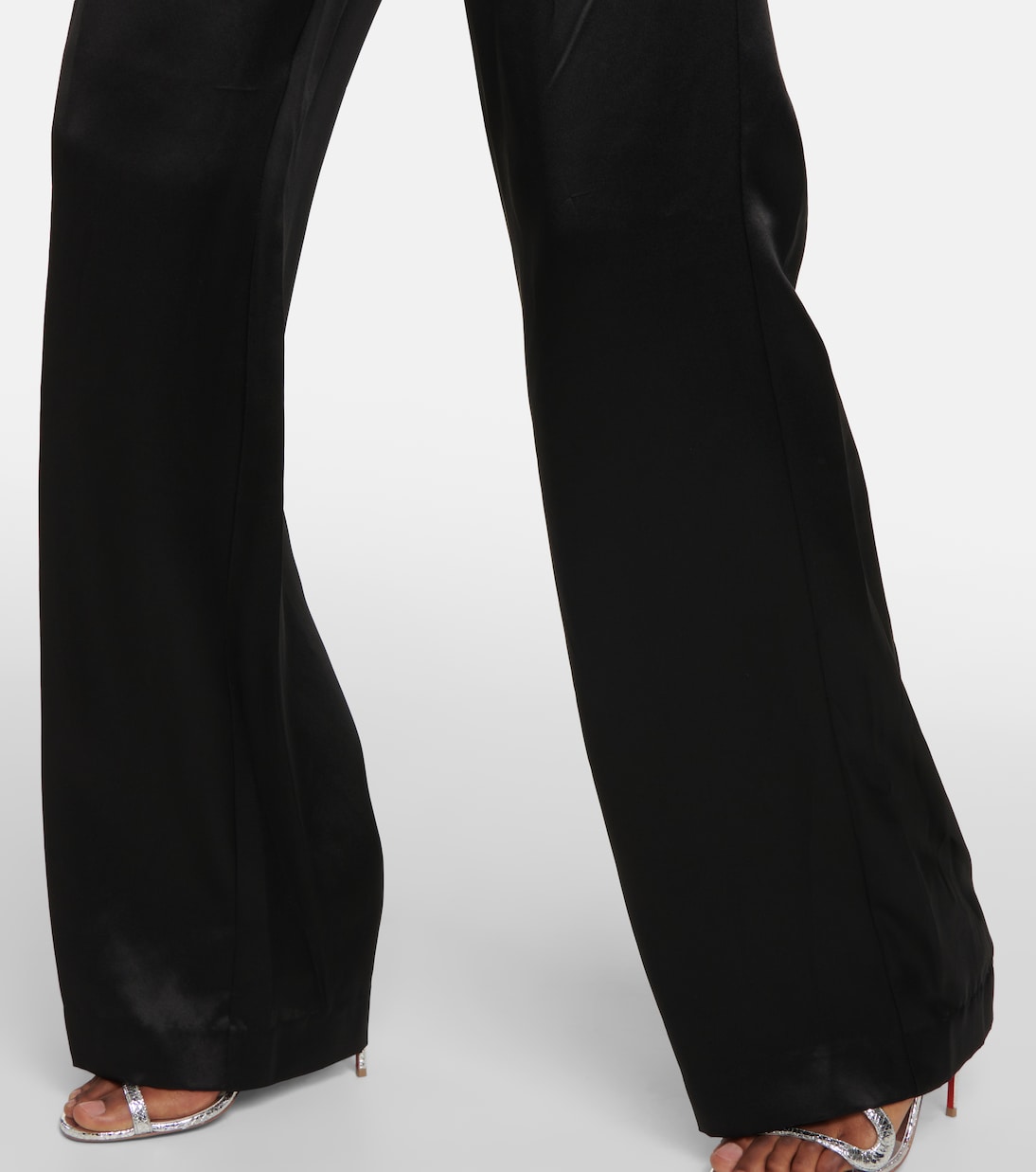 High-Rise-Hose aus Seidensatin | The Sei