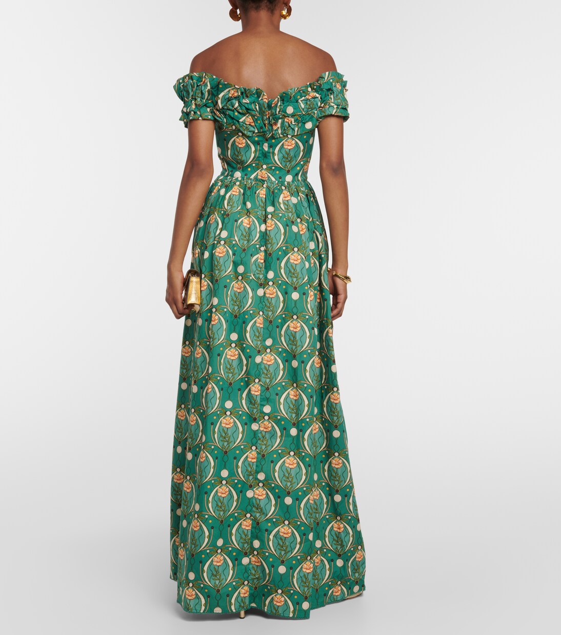 Robe longue Espliego Lunar imprimée en coton | Agua by Agua Bendita