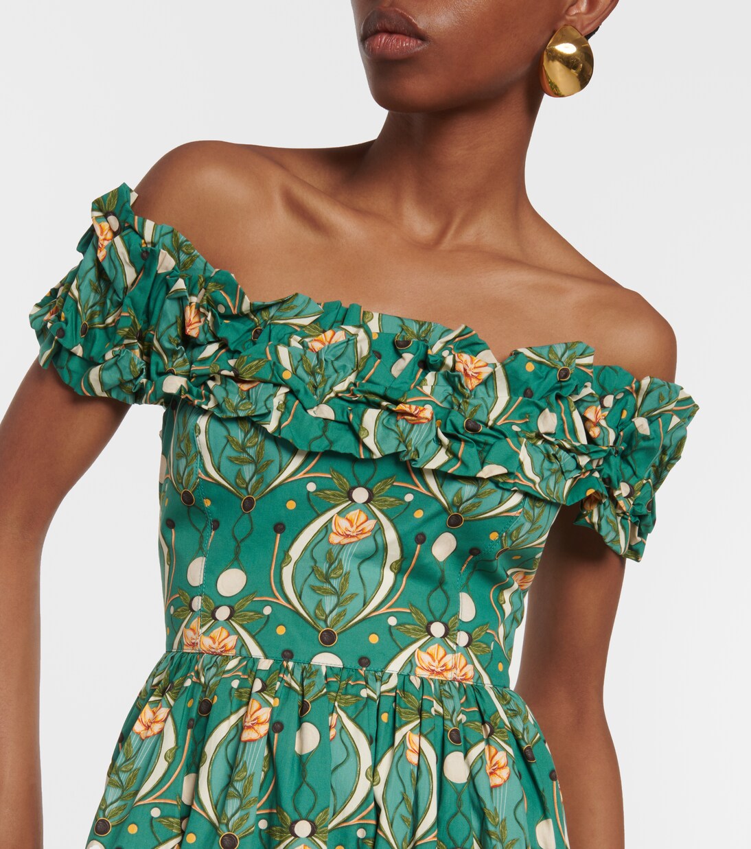 Robe longue Espliego Lunar imprimée en coton | Agua by Agua Bendita