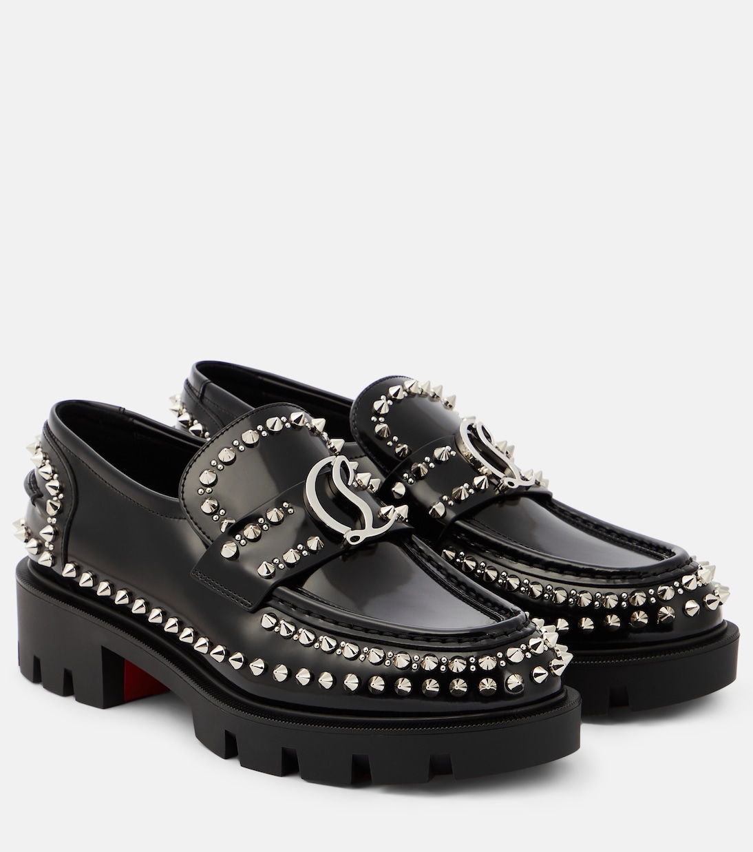 CL Moc Lug Spikes leather loafers | Christian Louboutin