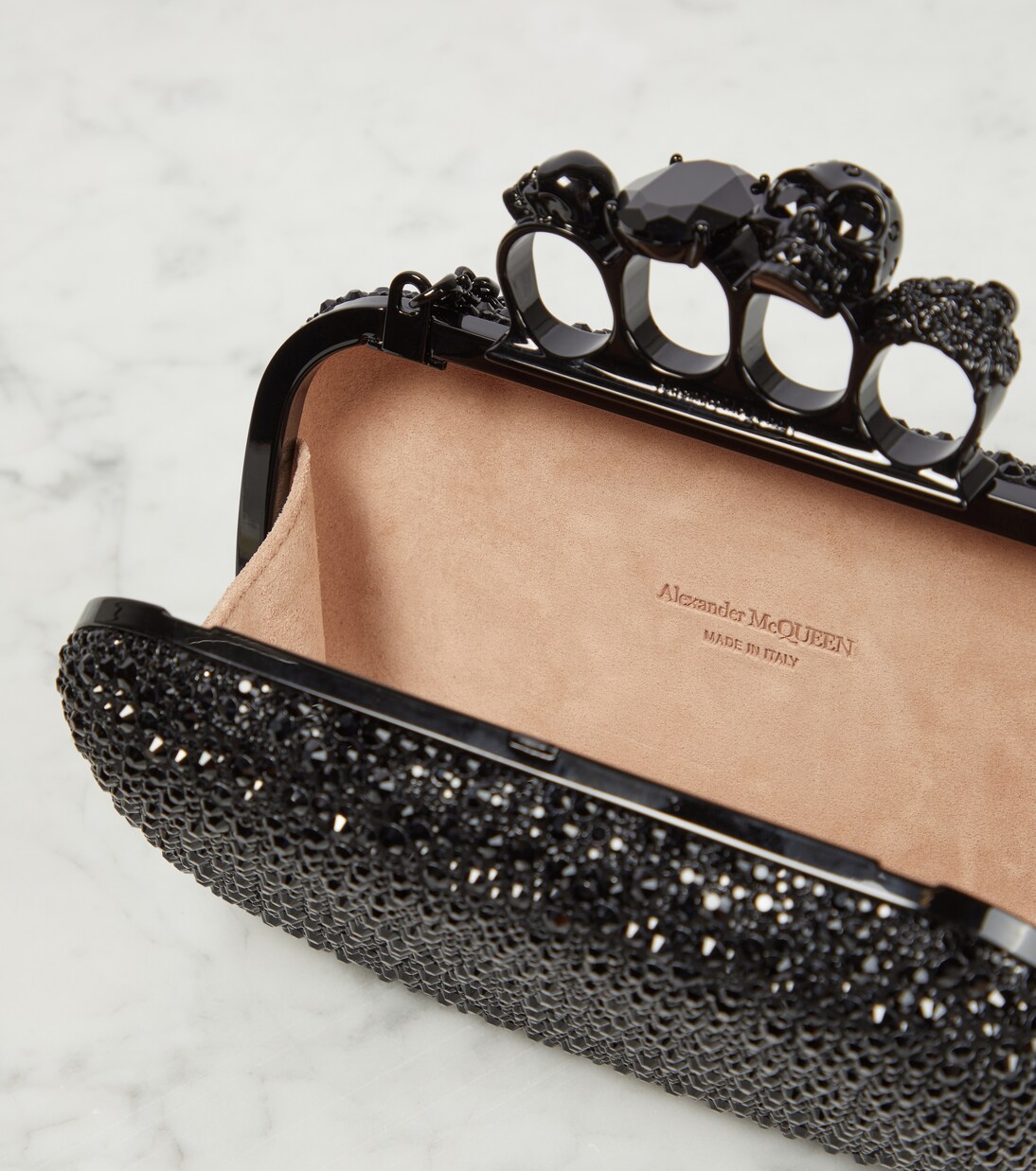 Verzierte Clutch Knuckle aus Leder | McQueen