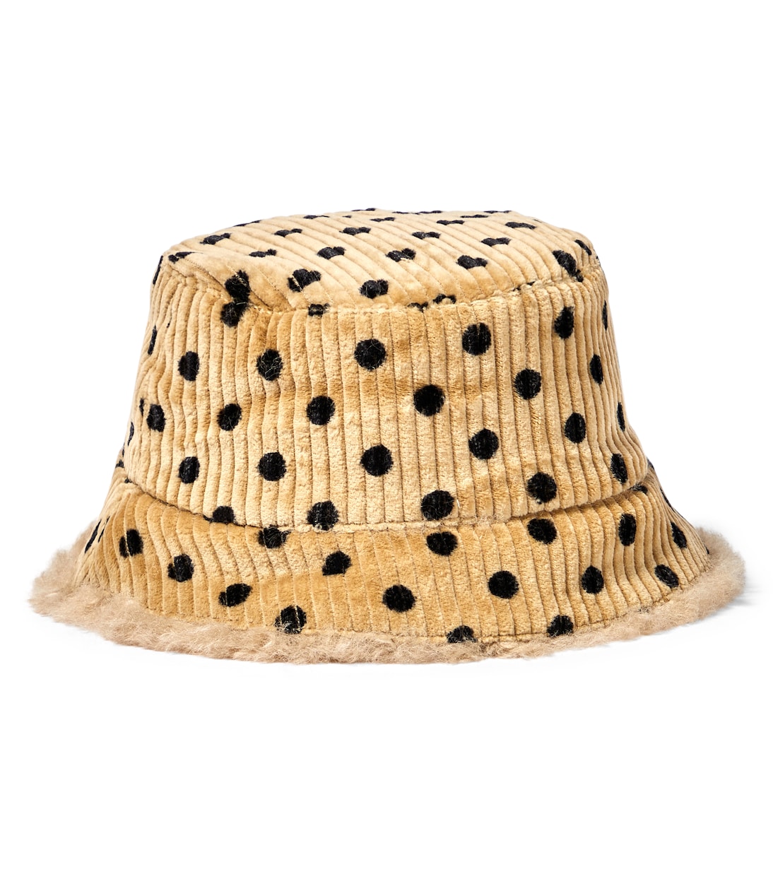 Polka-dot reversible corduroy bucket hat | Paade Mode